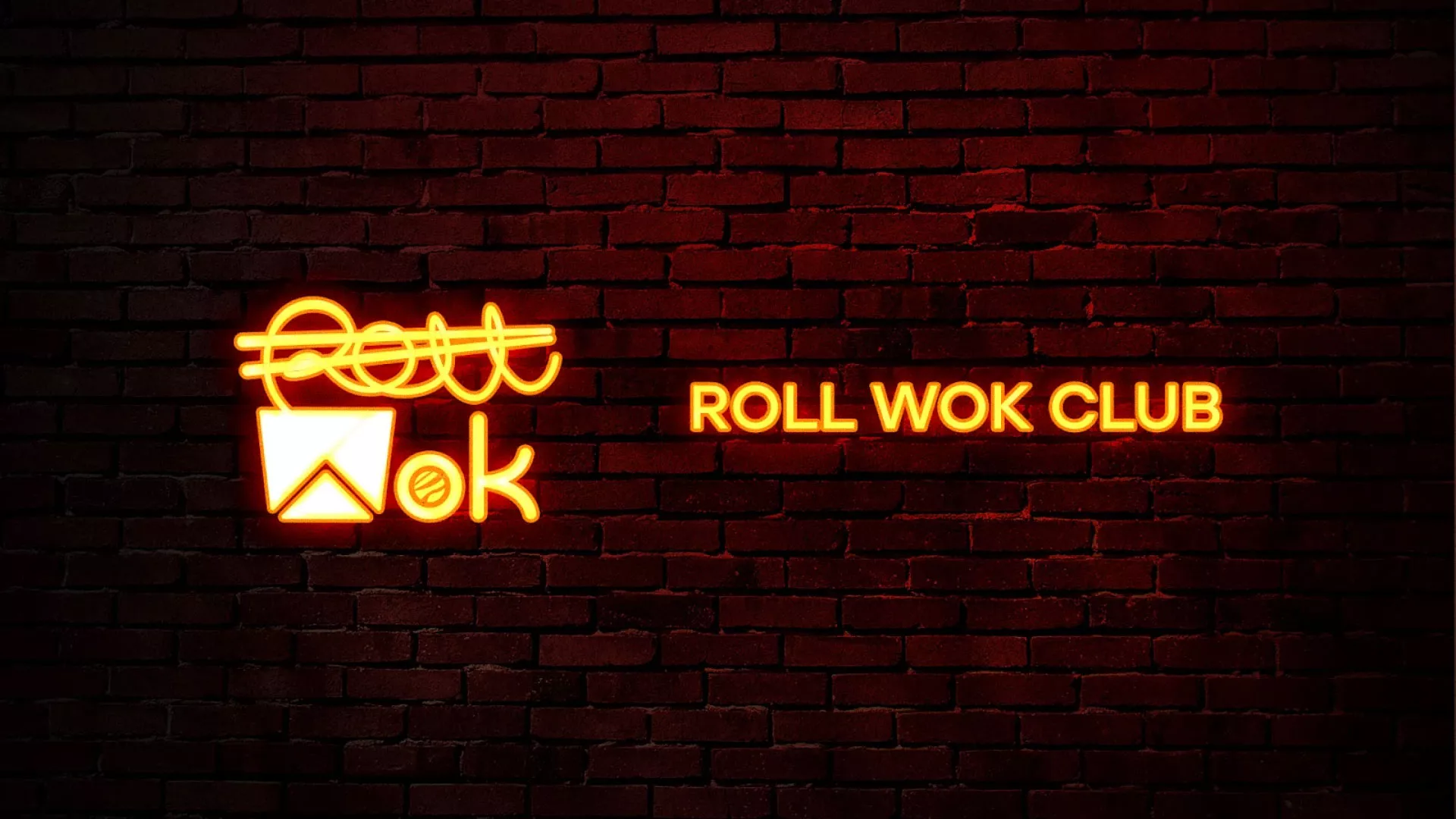 Разработка интерьерной вывески суши-бара «Roll Wok Club» в Уфе