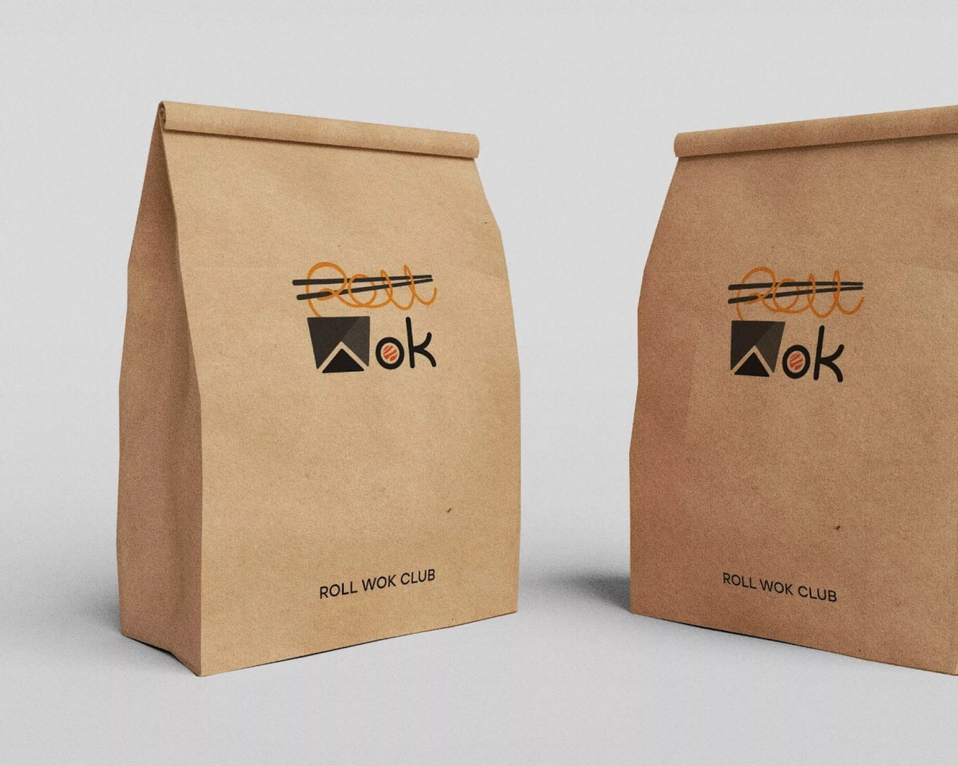 Создание дизайна упаковки суши-бара «Roll Wok Club» в Уфе